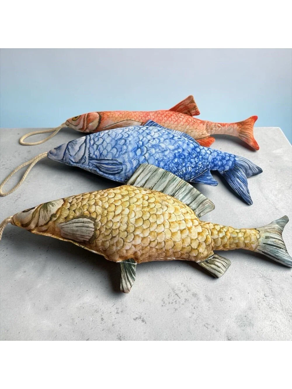 Fish Shape Pillow Plush Stuffed Toy Home Decor With Rope to Hang 13